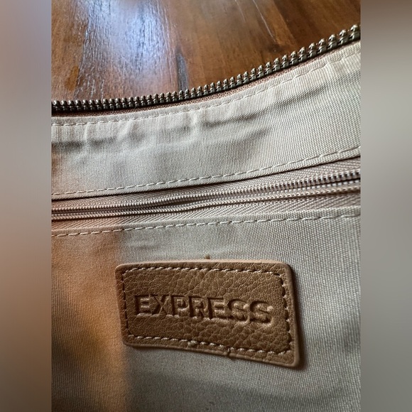 Express Tan Suede Studded Clutch - Picture 3 of 5
